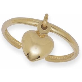 14ct Yellow Gold Dangling Love Heart Adjustable Toe Ring Jewelry Gifts for Women in Kuwait