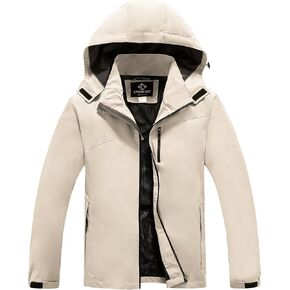 CorBuyit Lightweight Waterproof Jackets with Detachable Hood for Men