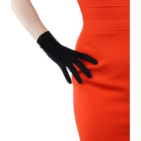 DooWay Ladies Elegant Velvet Gloves Evening Dress Party Elastic Stretchy Women Spectial Occastion Finger Gloves One Size