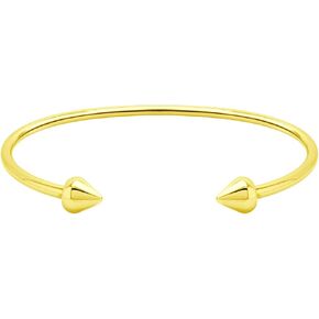 555Jewelry سوار من الفولاذ المقاوم للصدأ مفتوح الكفة على شكل سبايك للنساء والفتيات in Kuwait