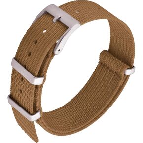 JWNSPA 20mm 22mm Premium Nylon Watch band - Ballistic Military - One piece Brushed Buckle Replacement Watch Straps for Men Women