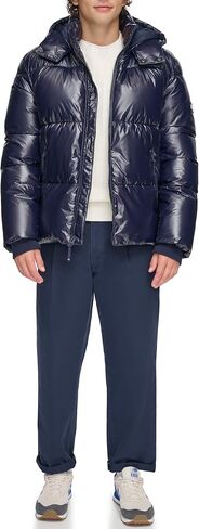 Tommy Hilfiger Men's Shiny Quilted Puffer with Patch Logo in Saudi Arabia