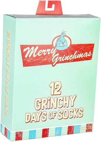 Bioworld The Grinch Merry Grinchmas 12 Grinchy Days Of Socks Mix and Match Gift Box Set in Saudi Arabia