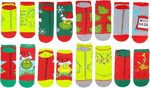 Bioworld The Grinch Merry Grinchmas 12 Grinchy Days Of Socks Mix and Match Gift Box Set in Saudi Arabia