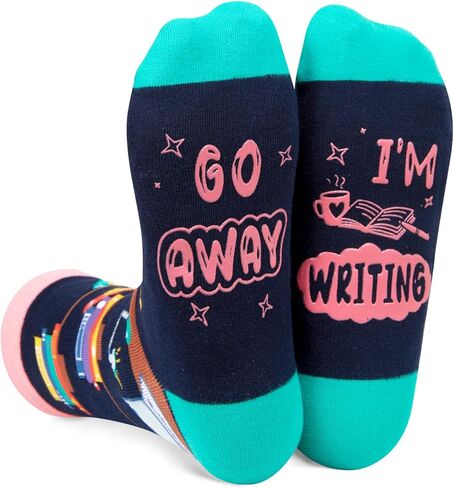 Zmart Funny Crazy Socks for Women Men, Music Teacher Gifts, Gifts for Writers Authors Teachers, Book Reader Socks in Saudi Arabia
