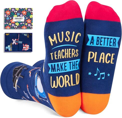 Zmart Funny Crazy Socks for Women Men, Music Teacher Gifts, Gifts for Writers Authors Teachers, Book Reader Socks in Saudi Arabia