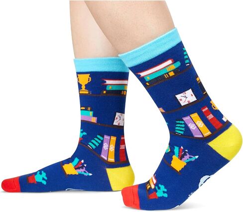 Zmart Funny Crazy Socks for Women Men, Music Teacher Gifts, Gifts for Writers Authors Teachers, Book Reader Socks in Saudi Arabia