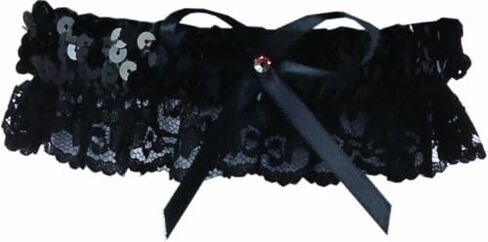 Jamie Lynn Liza Sequined Garter, Black, 6 x 1 x 1 Inch in Saudi Arabia