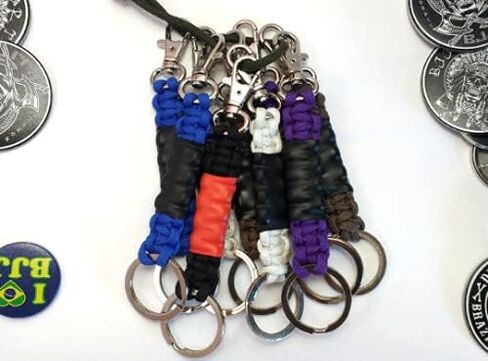 Gi Store Rocks! Paracord BJJ Belt Keychain with Ring and Carabiner Snap Hook for BJJ Backpack, All Belt Rank Colors in Saudi Arabia
