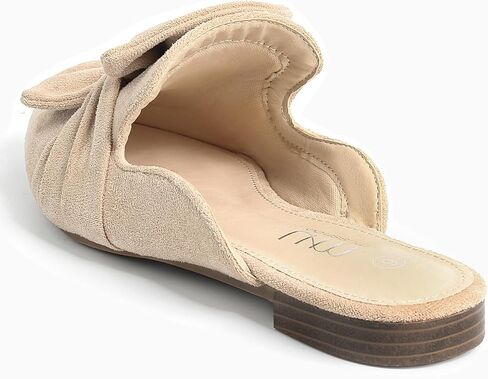 حذاء نسائي من MUSSHOE مريح بمقدمة مدببة وأحذية مسطحة بدون ظهر مع عقدة in Kuwait