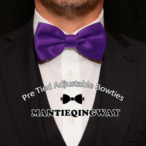 Mantieqingway Bow Ties for Men, Pre Tied Mens Adjustable Length Bowtie for Party Wedding Prom for Adults & Children Gift in Saudi Arabia