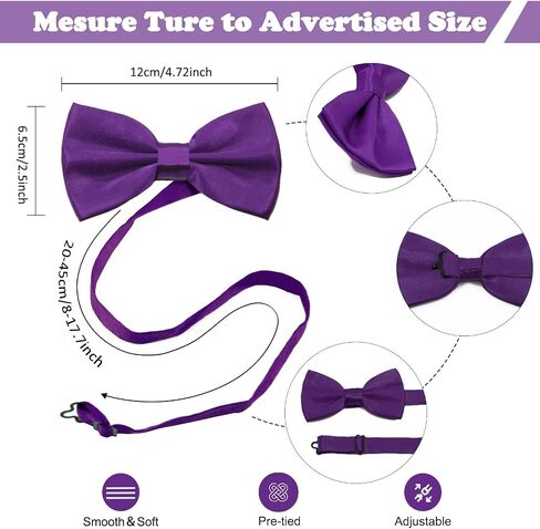 Mantieqingway Bow Ties for Men, Pre Tied Mens Adjustable Length Bowtie for Party Wedding Prom for Adults & Children Gift in Saudi Arabia