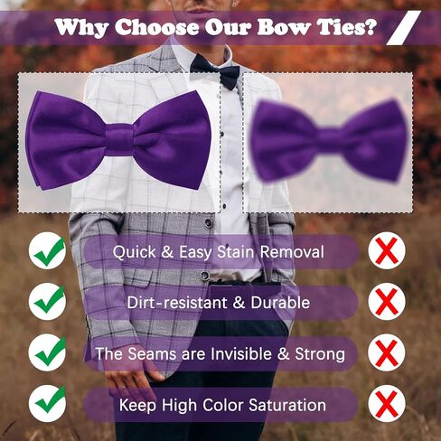 Mantieqingway Bow Ties for Men, Pre Tied Mens Adjustable Length Bowtie for Party Wedding Prom for Adults & Children Gift in Saudi Arabia