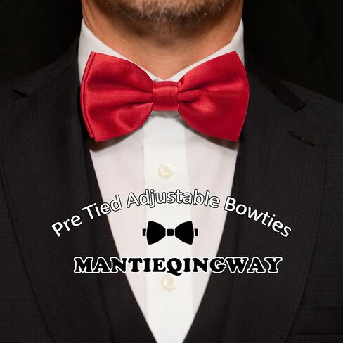 Mantieqingway Bow Ties for Men, Pre Tied Mens Adjustable Length Bowtie for Party Wedding Prom for Adults & Children Gift in Saudi Arabia