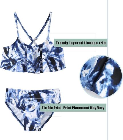 Girls Two Piece Swimsuits Bikini Bathing Suit Hawaiian Swimwear for Kids 3-16 Years in Kuwait
