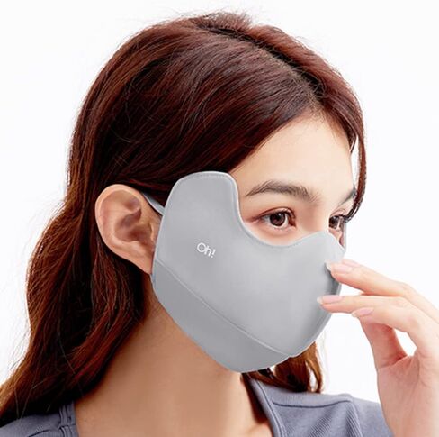 OHRAIN Anti-UV Face Cover UPF50+ with Canthus Protective & Breathable Open Washable Reusable SLN3M308 in Saudi Arabia