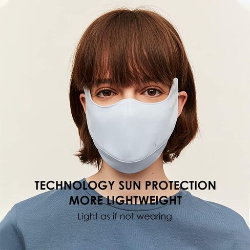 OHRAIN Anti-UV Face Cover UPF50+ with Canthus Protective & Breathable Open Washable Reusable SLN3M308 in Saudi Arabia