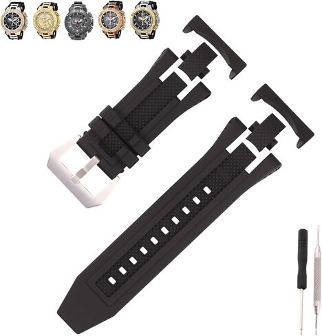 MMBAY المطاط 33mm ووتش العصابات استبدال صالح لInvicta Subaqua Noma V 2883 12884 12888 15926 15927 سيليكون حزام Wirstband للرجال والنساء سوار مقاوم للماء مع مشبك الفضة الفولاذ المقاوم للصدأ in Kuwait