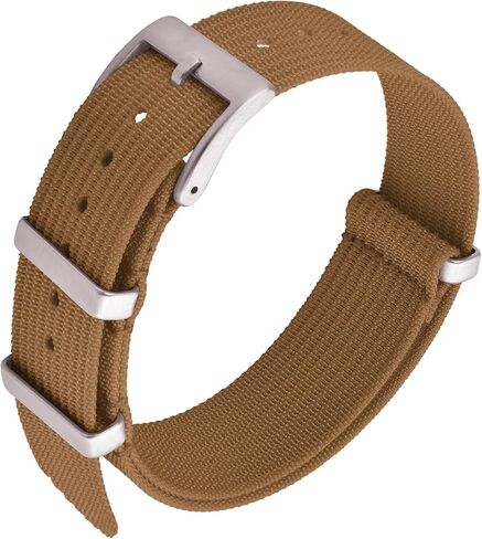 سوار ساعة JWNSPA 20 مم 22 مم من النايلون الفاخر - الجيش الباليستي - قطعة واحدة من أشرطة الساعة البديلة بإبزيم مصقول للرجال والنساء in Kuwait