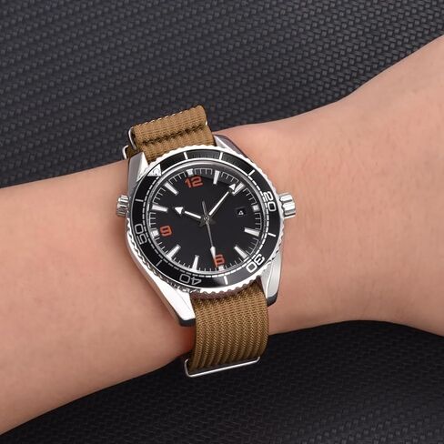 سوار ساعة JWNSPA 20 مم 22 مم من النايلون الفاخر - الجيش الباليستي - قطعة واحدة من أشرطة الساعة البديلة بإبزيم مصقول للرجال والنساء in Kuwait