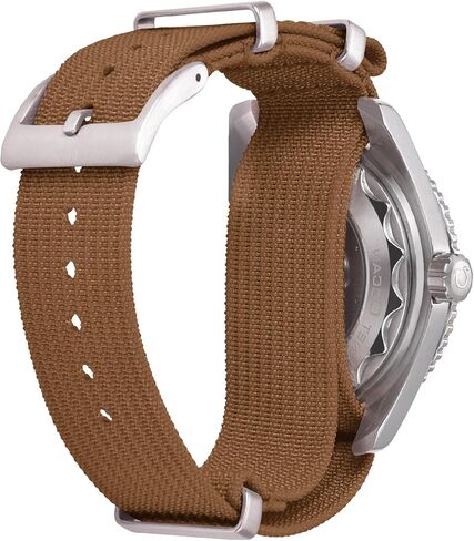 سوار ساعة JWNSPA 20 مم 22 مم من النايلون الفاخر - الجيش الباليستي - قطعة واحدة من أشرطة الساعة البديلة بإبزيم مصقول للرجال والنساء in Kuwait