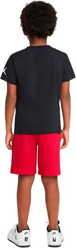 Jordan Boy's Jumpman Tee & Shorts Set (Toddler/Little Kids/Big Kids) Gym Red 7 Big Kids in Saudi Arabia