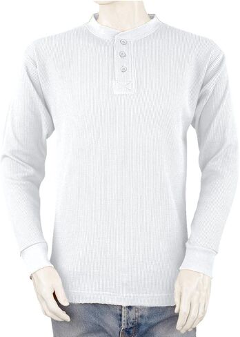 قمصان Henley الحرارية للرجال من Styllion - كبيرة وطويلة - ثقيلة الوزن THLS in Kuwait