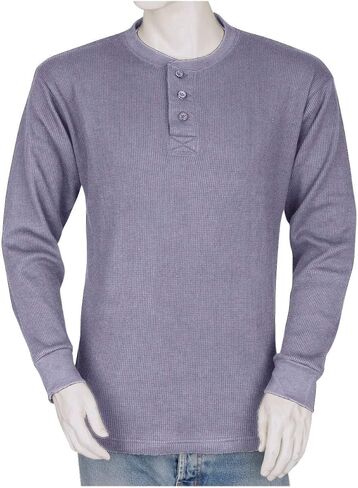 قمصان Henley الحرارية للرجال من Styllion - كبيرة وطويلة - ثقيلة الوزن THLS in Kuwait