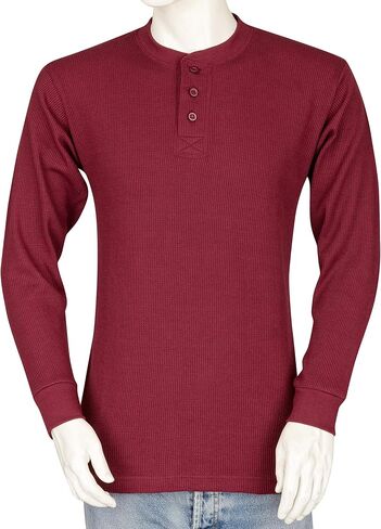 قمصان Henley الحرارية للرجال من Styllion - كبيرة وطويلة - ثقيلة الوزن THLS in Kuwait