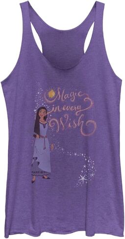 Disney Wish Magic Women's Racerback Tank Top, Purple Heather in Kuwait