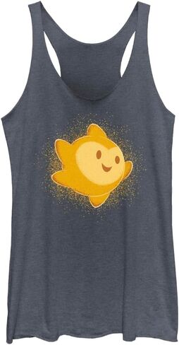 Disney Wish Star Women's Racerback Tank Top, Navy Heather in Kuwait