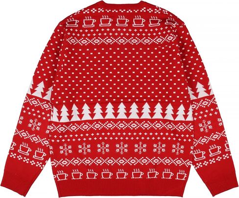 Friends TV Series Men's Logo and Holiday Lights Ugly Christmas Adult Pullover Sweater in Saudi Arabia