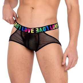 Roma Costume Roma's Pride Collection Men’s All Sheer Fishnet Jockstrap in Kuwait