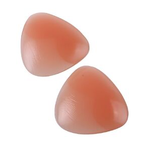 Goege Bra and Bikini Gel Inserts for Summer Waterproof Silicone Triangle Push-Up Breast Pads Swimsuit and Bra Inserts Enhancement Falsies Bikini Pads for Female(Transparent)
