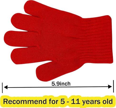 EAJASUCE 5Pairs Kids Gloves Kids Winter Gloves for Toddler Gloves Knitted Winter Warm Full Fingers Gloves for Girls Boys (5 Pairs Color 01) in Kuwait