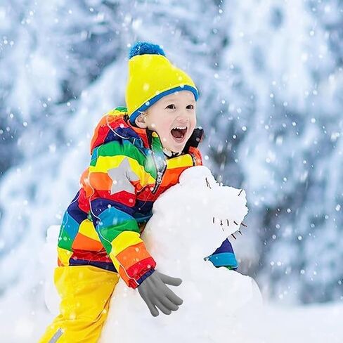 EAJASUCE 5Pairs Kids Gloves Kids Winter Gloves for Toddler Gloves Knitted Winter Warm Full Fingers Gloves for Girls Boys (5 Pairs Color 01) in Kuwait