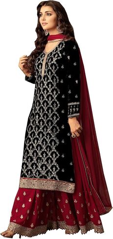 Ziya Indian Pakistani Dresses for Women Palazzo Style Embroidered Salwar Kameez Suit 47001 in Saudi Arabia