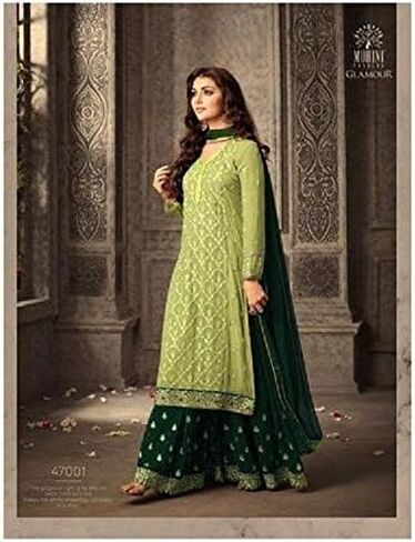 Ziya Indian Pakistani Dresses for Women Palazzo Style Embroidered Salwar Kameez Suit 47001 in Saudi Arabia