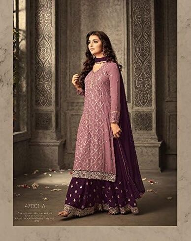 Ziya Indian Pakistani Dresses for Women Palazzo Style Embroidered Salwar Kameez Suit 47001 in Saudi Arabia