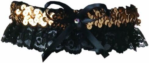 Jamie Lynn Liza Sequined Garter, Gold and Black in Saudi Arabia