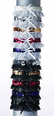 Jamie Lynn Liza Sequined Garter, Gold and Black in Saudi Arabia