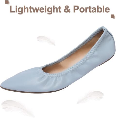 Women's Ballet Flat Slip On Flats Shoes Classic Ballet Flat Shoes Casual Dress Shoes Foldable Portable Travel Ballet Flat Walking Shoes in Saudi Arabia