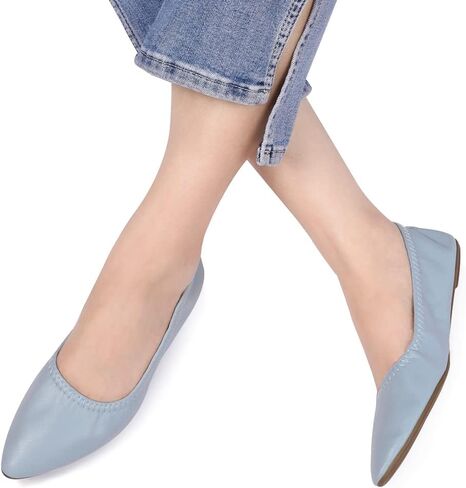 Women's Ballet Flat Slip On Flats Shoes Classic Ballet Flat Shoes Casual Dress Shoes Foldable Portable Travel Ballet Flat Walking Shoes in Saudi Arabia
