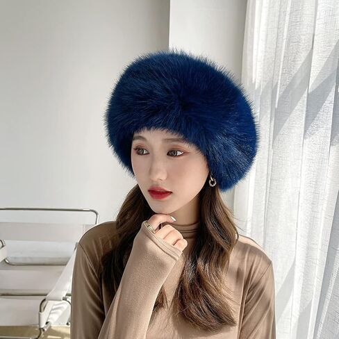 Women Winter Faux Fur Bucket Hat Warm Cap Fluffy Warm Hat for Women Teens Girls in Saudi Arabia