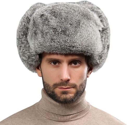 Men Winter Trapper Hat Russia Trapper Hat Eskimo Earflap Hooded Hat Windproof Skiing Beanie Women Faux Fur Hunt Ushanka in Saudi Arabia