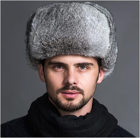 Men Winter Trapper Hat Russia Trapper Hat Eskimo Earflap Hooded Hat Windproof Skiing Beanie Women Faux Fur Hunt Ushanka in Saudi Arabia