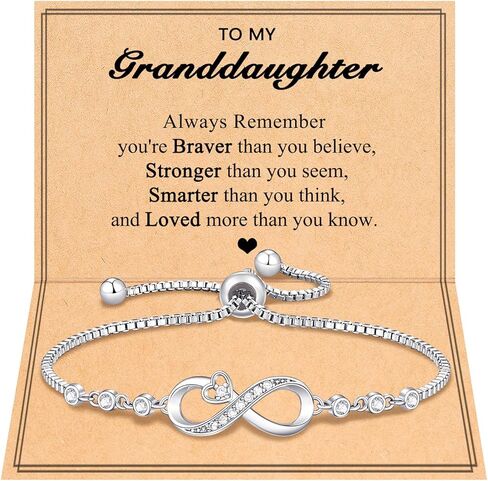 PINKDODO Infinity Heart Bracelet Gifts for Daughter Granddaughter Girlfriend Wife Sister Valentines Mothers Day Christmas Gifts in Saudi Arabia