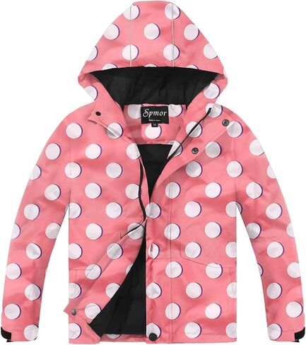 Spmor Boys Girls Waterproof Ski Jacket Hooded Snowboard Coat Windproof Winter Snow Outwear in Kuwait