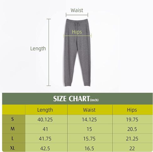 طقم بدلة رياضية نسائية منسوجة من الكشمير من GreenMount مكونة من قطعتين، بلوفر بولو عميق على شكل حرف V وبنطلون رياضي يحافظ على دفء 37.5 درجة (رمادي، L) in Kuwait