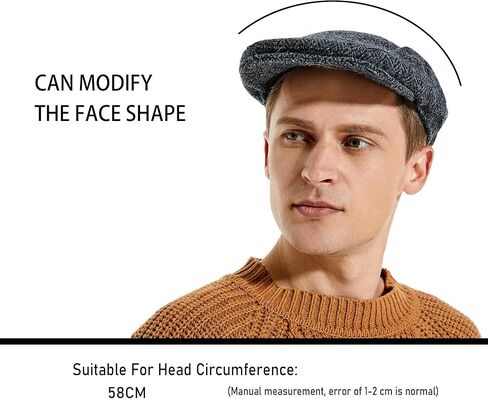 canmore fitting Original Newsboy Hats for Men Peaky Blinders Golf Silicone Caps Flat Beret Boston Chauffeur Tweed Wool Hat in Kuwait